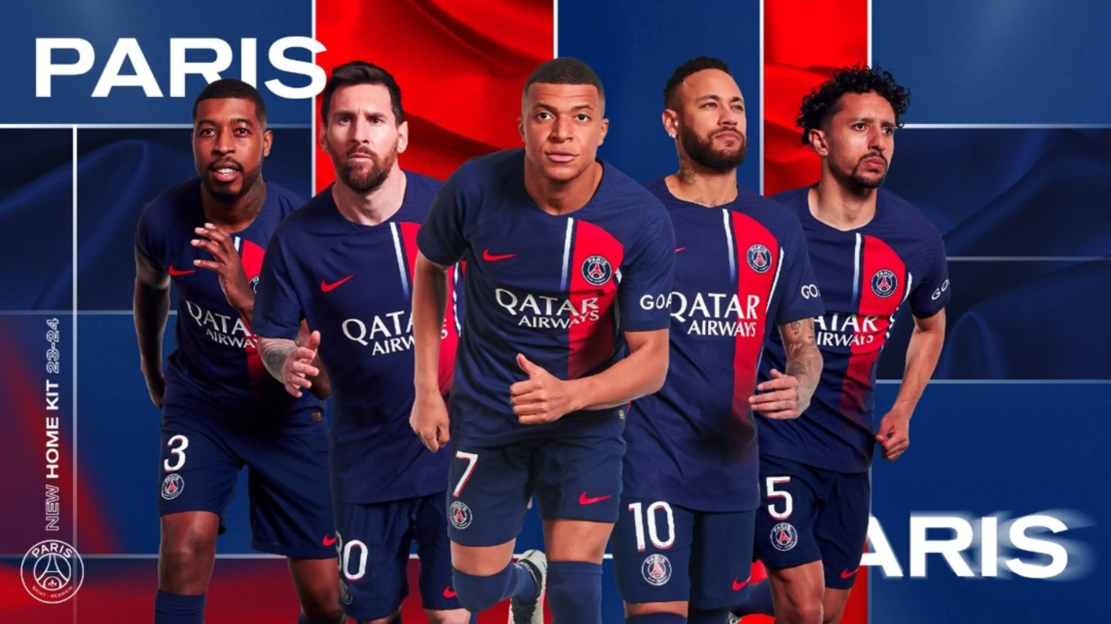 Kylian Mbappe #7 Lionel Messi #30 Neymar Jr #10 Thuis tenue PSG 2023/24 Korte Mouw